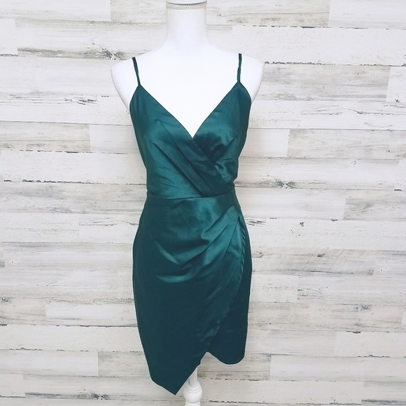 blue blush wrap dress